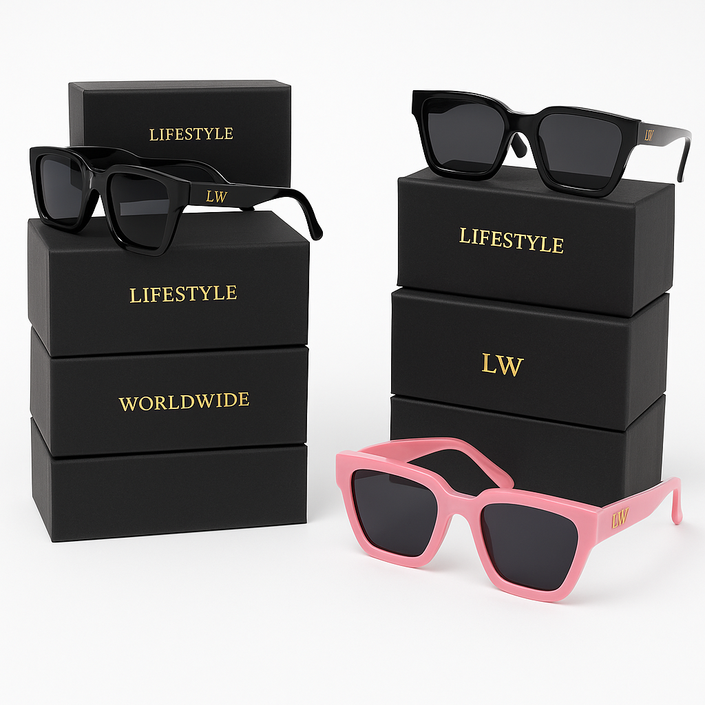 Lifestyle Worldwide Shades - Stylish Sunglasses with Black and Pink Options for Everyday Wear